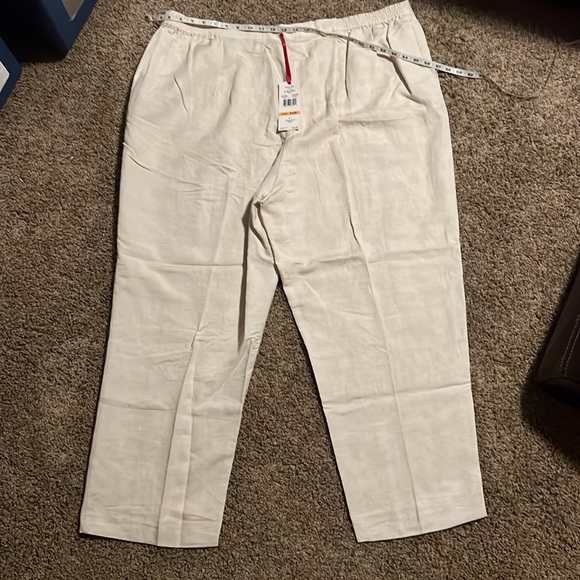 Ruby Rd 24W Beige Linen Trousers - Picture 8 of 8